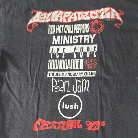 Vintage 1992 Lollapalooza Festival T-Shirt | Giant Tag | XL | Rare - Picture 12 of 16